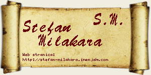 Stefan Milakara vizit kartica